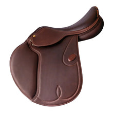 Afbeelding in Gallery-weergave laden, Botticelli English obstacle saddle Cowhide saddle Comfortable, safe and adjustable horse riding saddle Equestrian equipment
